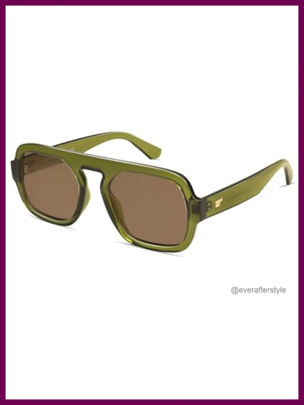Retro Square Aviator Sunglasses Oversized UV400 Protection Unisex